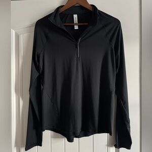 Women’s Activewear Black Quarter-Zip Long Sleeve. Size Medium.